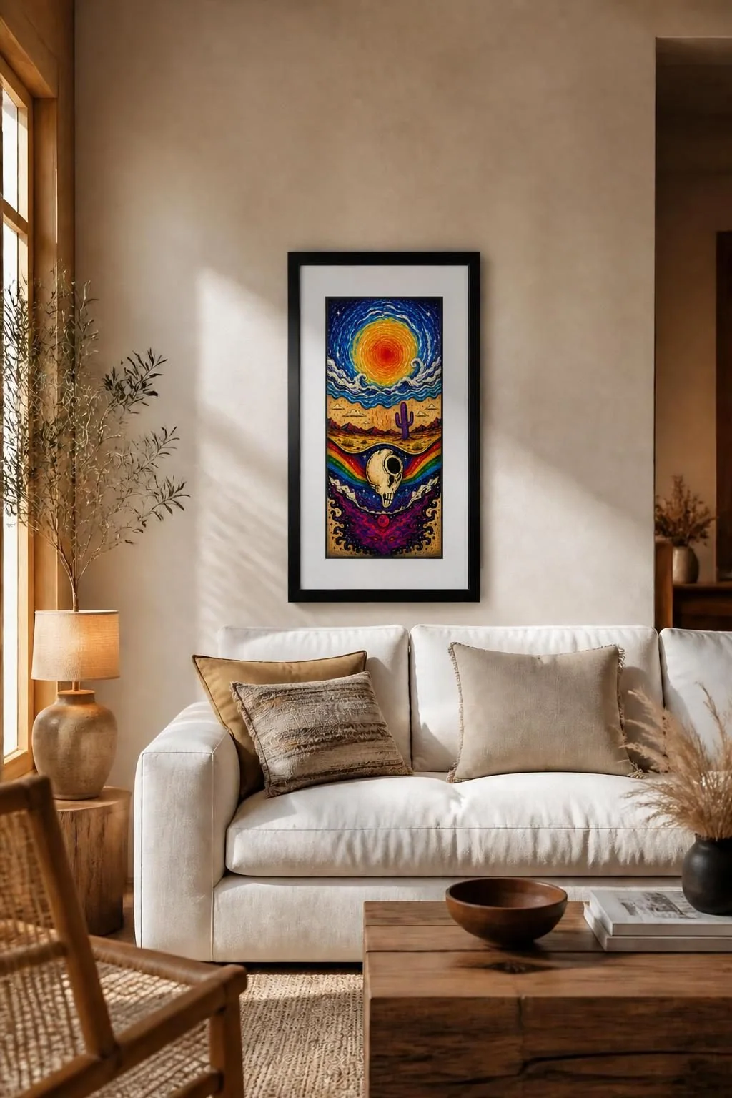 Composite Living Room ai lifestyle preview created with ARTMOXY