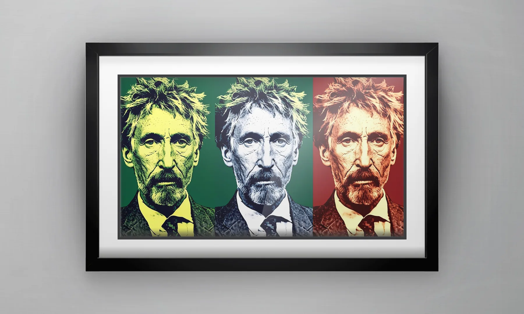 Artwork "Mcafee" Black Frame framed print preview created with ARTMOXY
