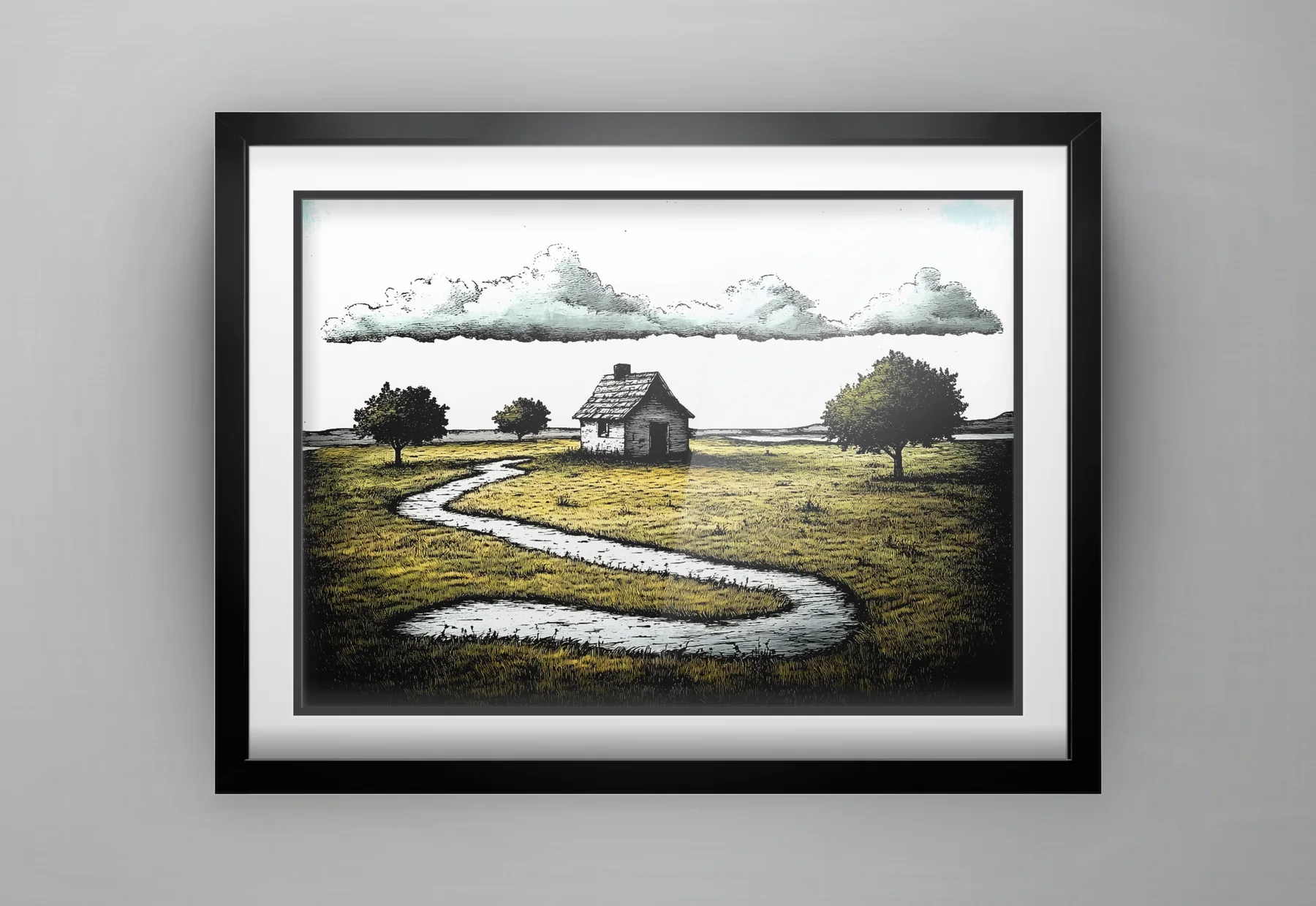 "As A Child" Black Frame framed print preview created with ARTMOXY
