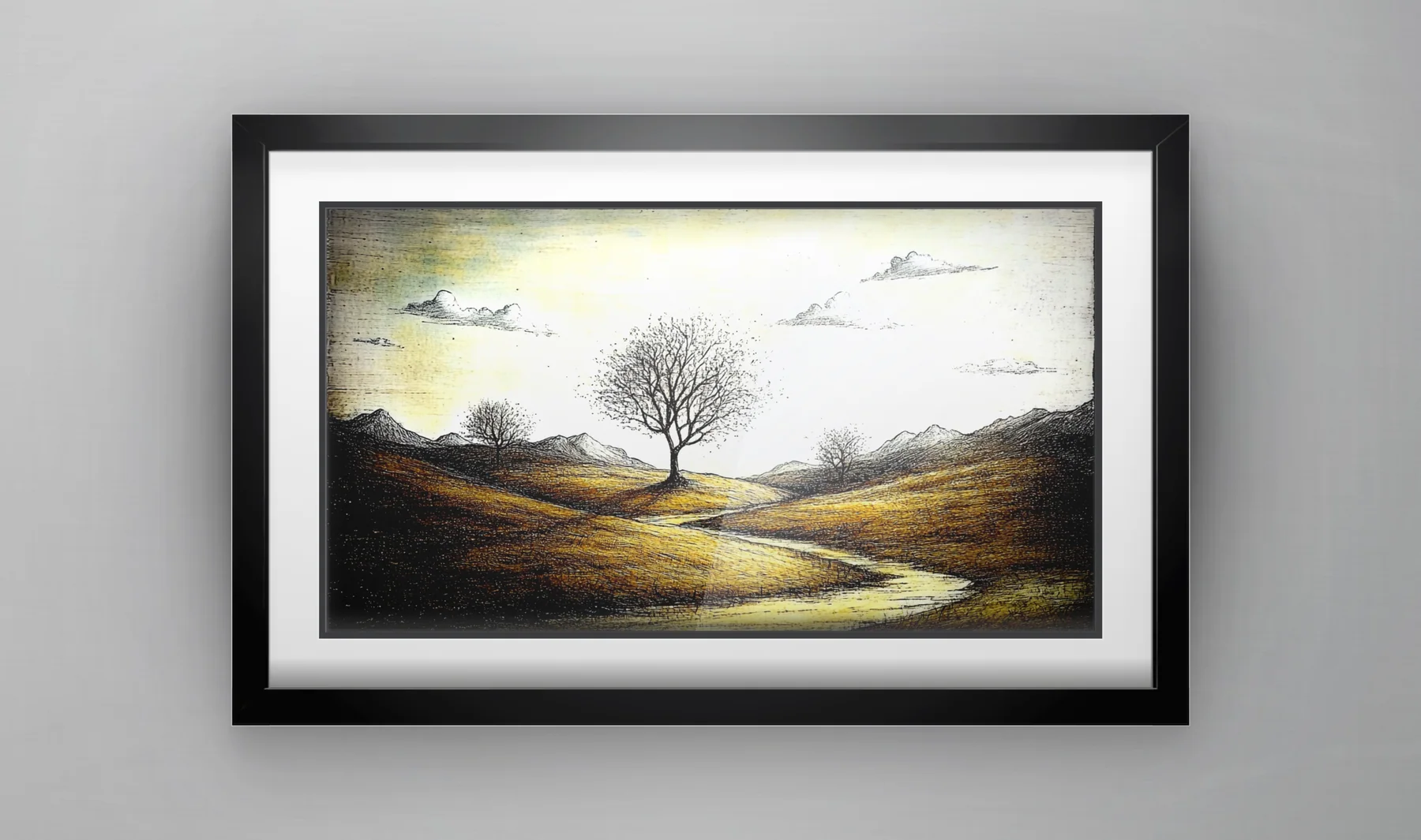 "High Country" Black Frame framed print preview created with ARTMOXY