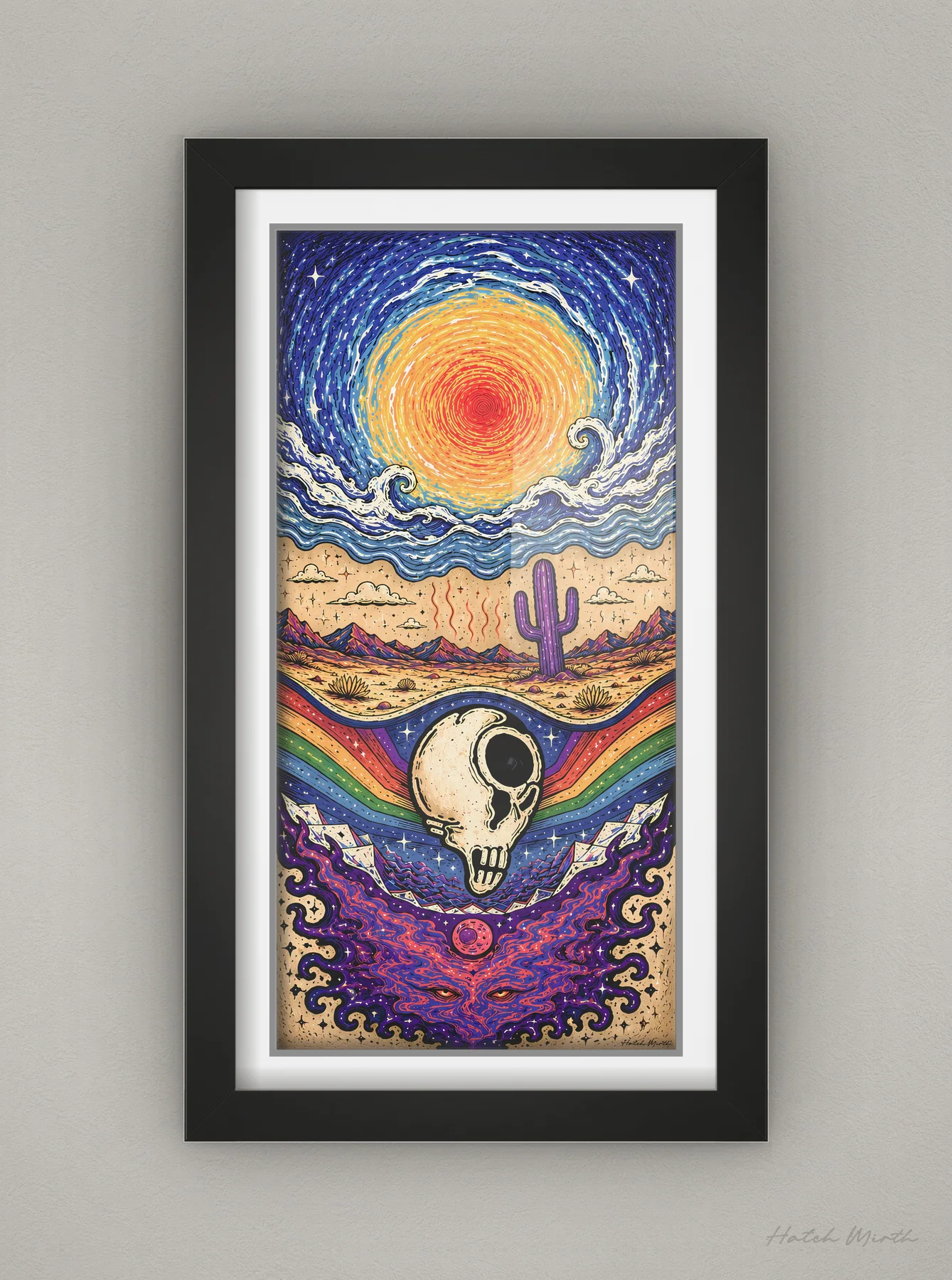 "Reborn" Artwork Black Matte Frame framed print preview created with ARTMOXY