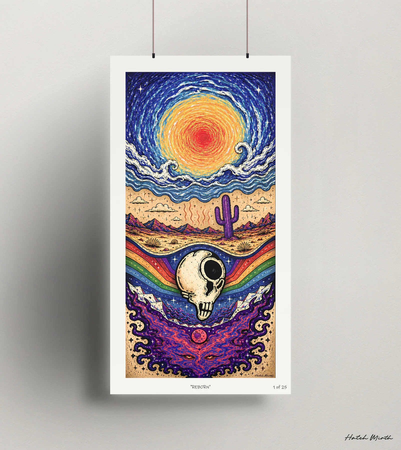 "Reborn" Artwork Paper Print paper print preview created with ARTMOXY