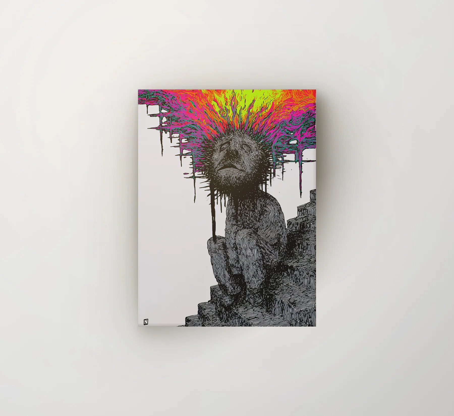 "Open Minded" Spot Image Wrapped wrapped canvas preview created with ARTMOXY
