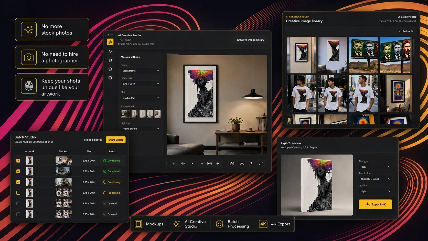 ARTMOXY desktop studio artwork mockup workspace