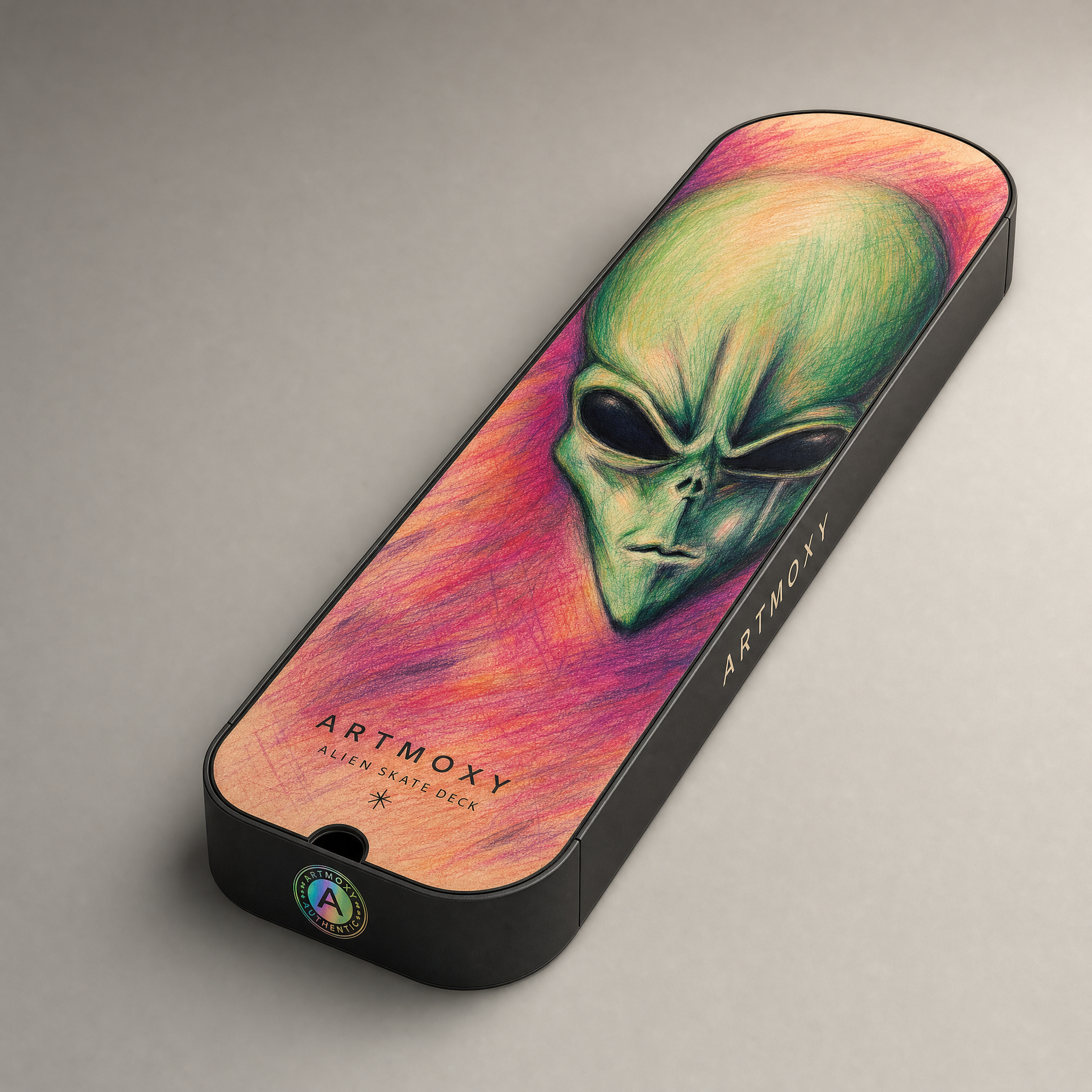 ARTMOXY - Skate Deck Packaging ai lifestyle preview created with ARTMOXY
