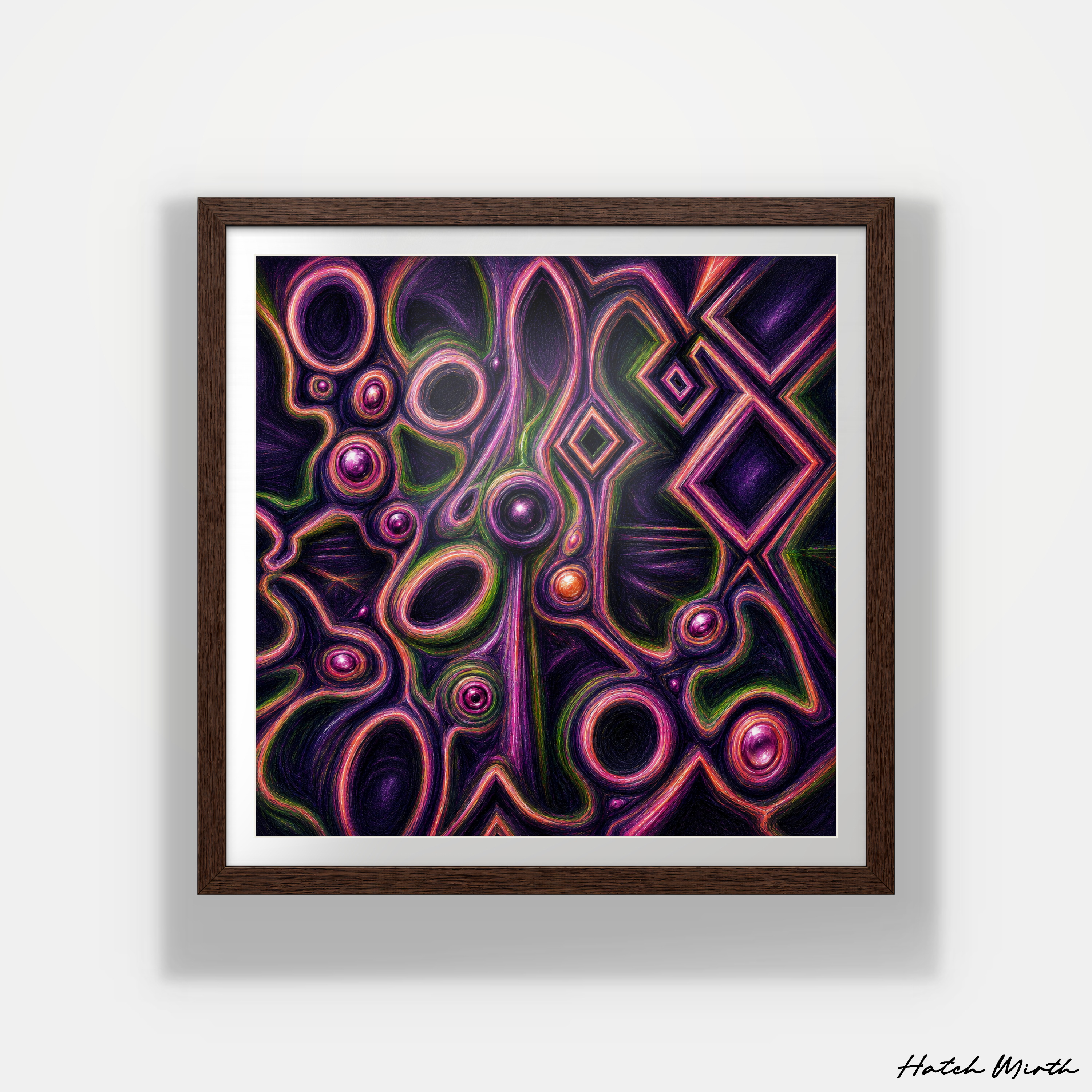 XENOFACE Alien Mural ai lifestyle preview created with ARTMOXY